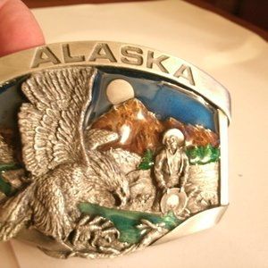 1984 heavy metal belt buckle.